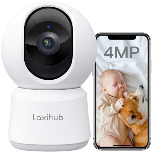 LAXIHUB 4MP Hundekamera mit App Überwachungskamera Innen Baby,...