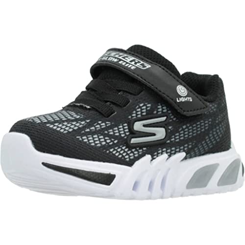 Skechers Jungen 400137n Bksl Sneaker, Black Synthetic Silver...