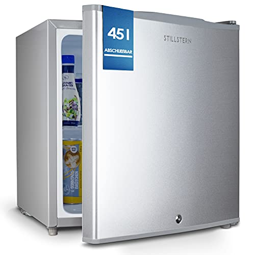 Stillstern Mini Kühlschrank E 45L mit Abtauautomatik, Schloss,...