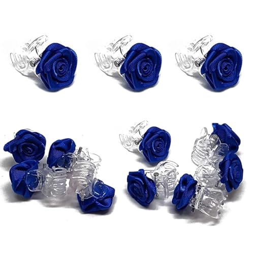 KGDUYC Haarspangen mit Rosenblüten – 15 Stück, blaue...