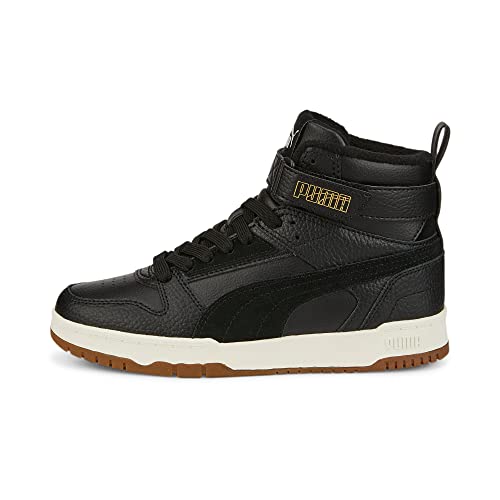 PUMA RBD Game WTR Jr Sneaker, Black Black Team Gold, 36 EU