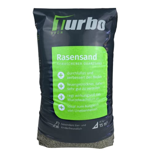 TURBOGRUEN Premium Rasensand, grober Quarzsand 0,2-2mm, Ideal zum...