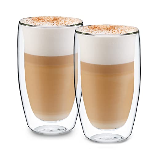 GLASWERK Design Latte Macchiato Gläser doppelwandig (2 x 450ml)...