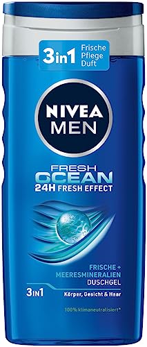 NIVEA MEN Fresh Ocean Duschgel (250 ml), revitalisierende...