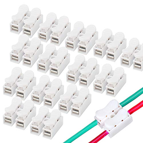 100 Stück Schnelle Kabel zum Verbinden, 2-pin Schnellverbinder...