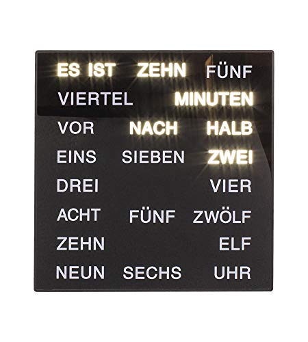 Out of the Blue Uhr mit Deutscher Wort-Anzeige ca. 20 x 20 cm aus...
