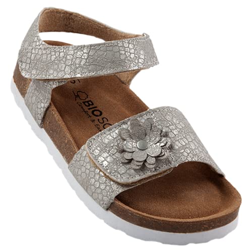 Biosoft Kinder Sandalen Mädchen Größe 27 Mia Nina silber |...