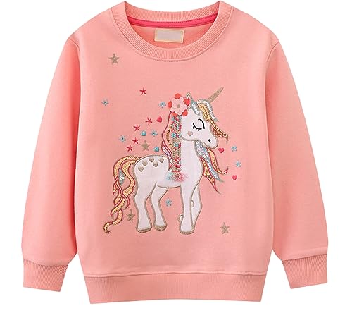EULLA Kinder Mädchen Sweatshirt Pullover Activewear Langarm...
