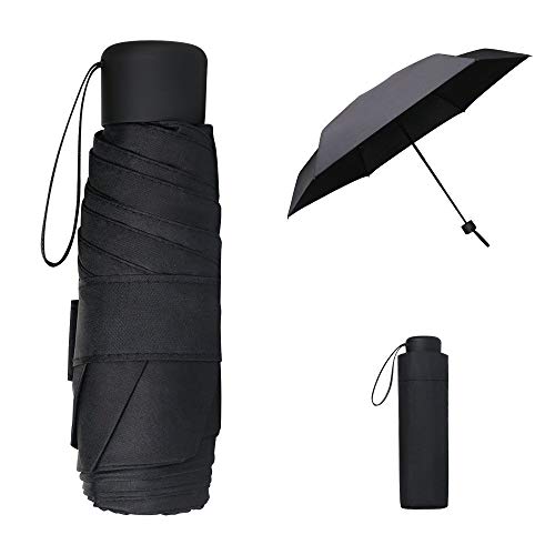 Vicloon Taschenschirm Ultraleicht, Mini Umbrella mit 6 Edelstahl...