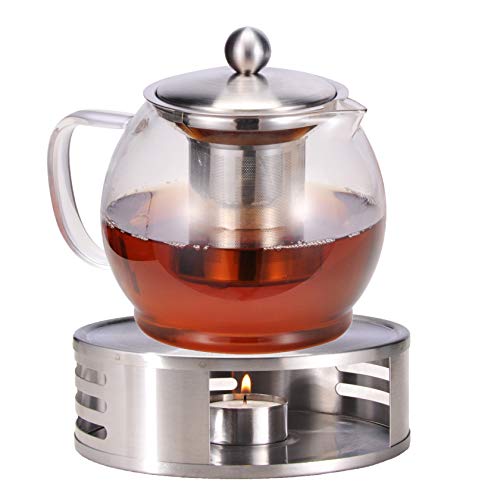 Bambelaa! Teekanne mit Stövchen Siebeinsatz Glas Set Tee...