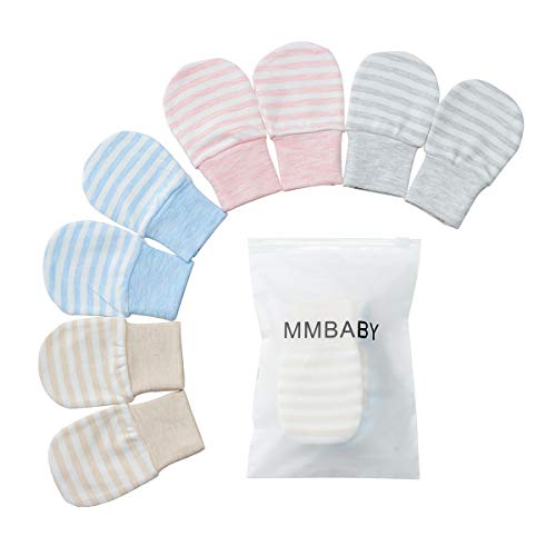 4 Paare Neugeborenen Handschuhe,Babyhandschuhe aus Baumwolle als...
