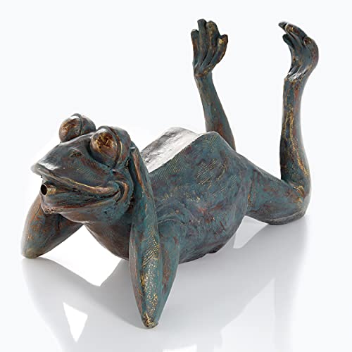 Wasserspeier Figur Frosch aus Kunststein - (L x B x H): ca. 340 x...