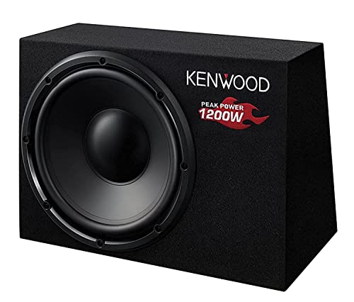 Kenwood KSC-W1200B Subwoofer (300mm, 1200 Watt),Schwarz
