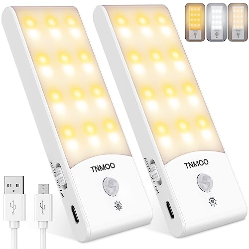 TNMOO LED Nachtlicht mit Bewegungsmelder, [2 Stück] 24 LED 3...