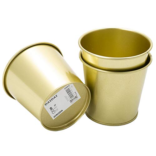 Ikea Daidai Blumentopf, 9 cm, Messing, goldfarben / Stahl, 3...