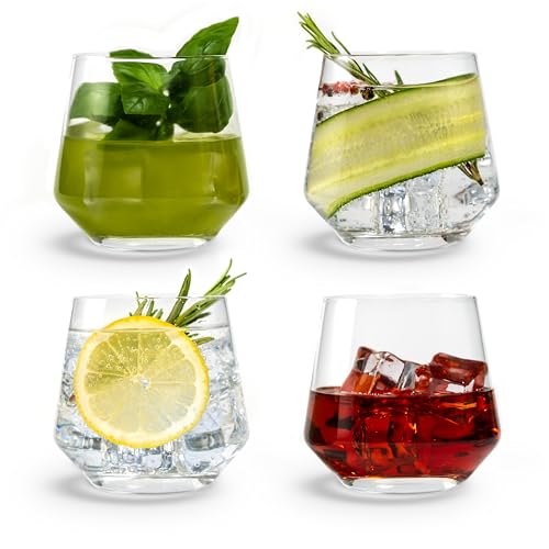 Gin Gläser - 4er Geschenkset | 400 ml | Gin Tonic Gläser Set |...