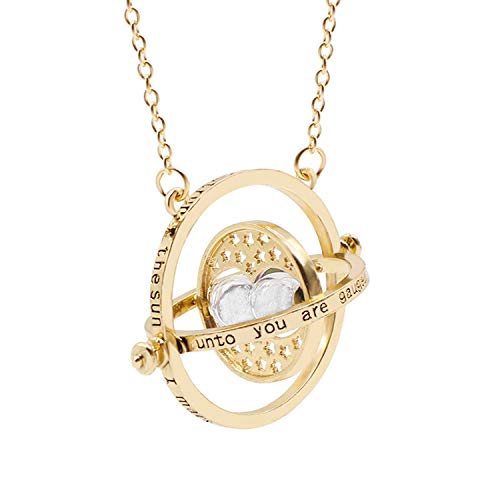 ZLESAGII Zeitumkehrer Halskette mit Sanduhr Anhänger 360 Grad...