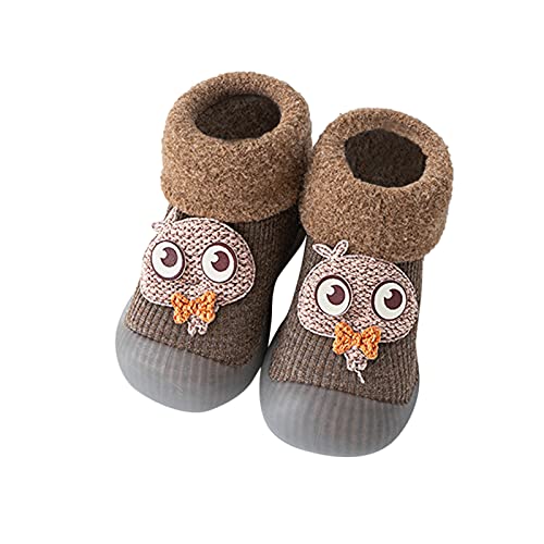 WEXCV Süße Kinder Socken Schuhe Einfarbig Weicher Boden Fleece...