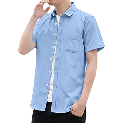 Herren-T-Shirt Herrenmode Casual Simplicity Korean Slim Solid...