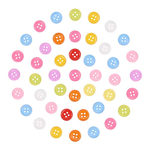 NBEADS 1000 Stück Bunte Knöpfe Set 4 Löcher Nähen Knöpfe zum...