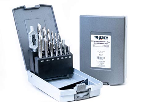 BAER Gewindeschneider Set HSS: Gewindebohrer - Kernlochbohrer -...