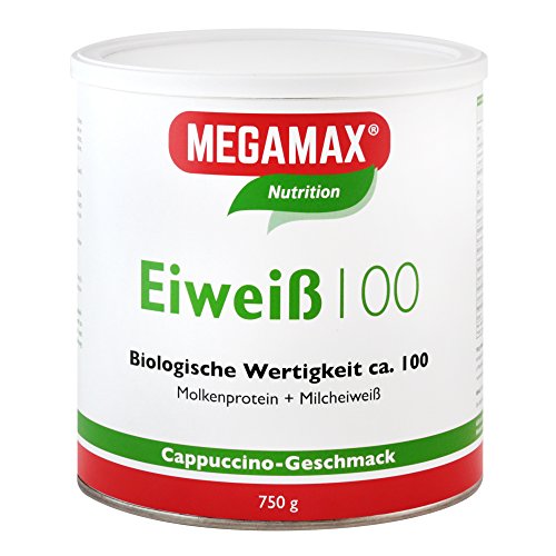 Megamax Eiweiss Cappuccino 750 g | Molkenprotein + Milcheiweiß...
