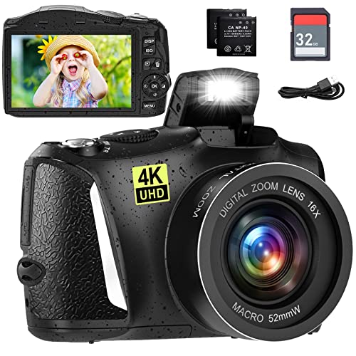 Digitalkamera Full HD 4K 48MP Kompaktkamera 16-facher Digitalzoom...