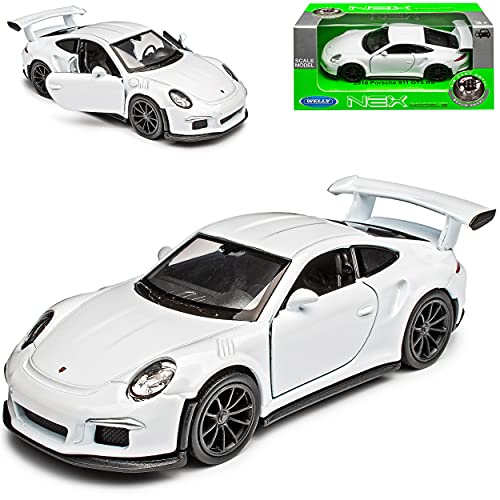 Welly Porsche 911 991 GT3 RS Coupe Weiss 2011-2018 mit...