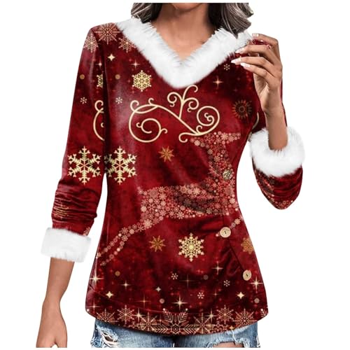 Generisch Ugly Christmas Sweater Damen, Weihnachten T-Shirt...