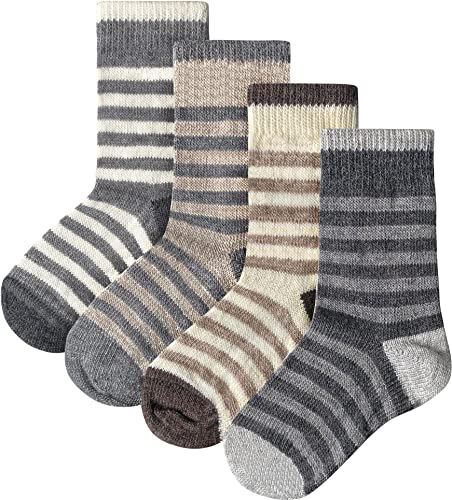 normani 4 Paar Kinder Alpaka-Socken perfekte Passform,...