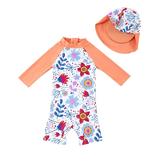 upandfast Baby Badeanzug mit Sonnenhut UPF 50+ Badebekleidung...