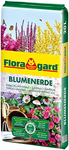 Floragard Blumenerde 1x20 L - Universalerde für Zimmer-, Balkon-...