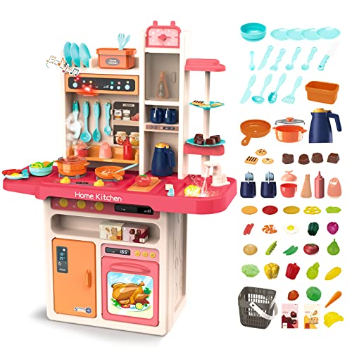 deAO Kinderküche Spielküche mit Licht, Dampf, Wasser,...