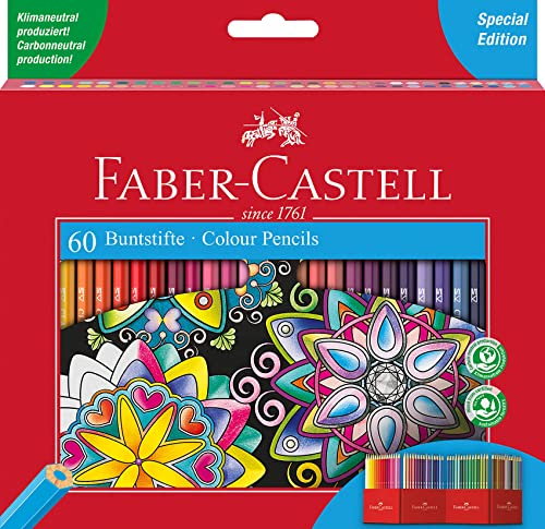 Faber-Castell 111260 - Buntstifte Set Castle, 60-teilig,...