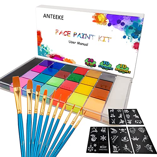 ANTEEKE Body Paint Gesichtsfarbe Kit 26 Wasserlösliche...