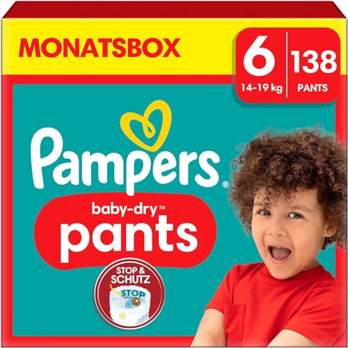 Pampers Windeln Pants Größe 6 (14-19kg) Baby-Dry, Extra Large...