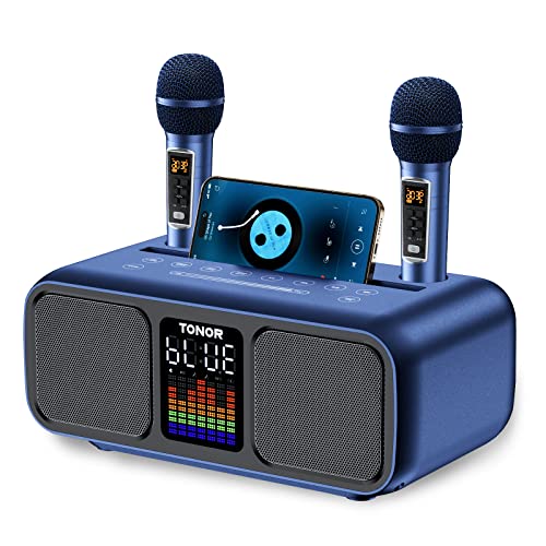 Karaoke Maschine Bluetooth PA Anlage mit 2 Mikrofonen, TONOR...