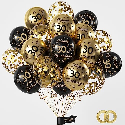 Yiran Luftballons 30.Geburtstag Deko,15 Stück 30.Geburtstag...