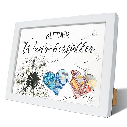 Wunscherfüller Geldgeschenk Bilderrahmen, Pusteblume...