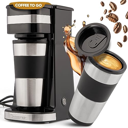 Clatronic Kaffeemaschine mit 400ml Kaffee To Go Becher | passend...