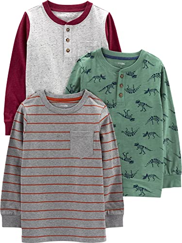 Simple Joys by Carter's Jungen Long-Sleeve Shirts, Pack of 3...