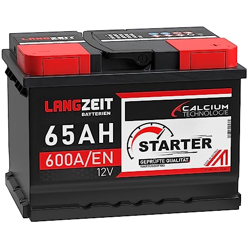 LANGZEIT lead acid, Autobatterie 12V 65Ah Starterbatterie ersetzt...
