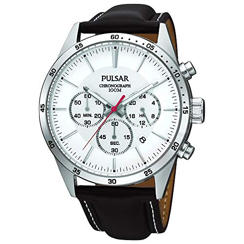 Pulsar Uhren Herren-Armbanduhr XL Modern Chronograph Quarz Leder...