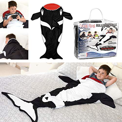 Snug Rug Killer Whale Tail Black & White Super Soft Quality Nerz...