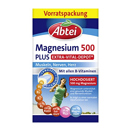 Abtei Magnesium 500 Plus Extra-Vital-Depot - hochdosiert -...