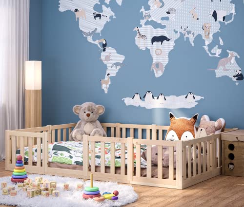 Bellabino Tapi Bodenbett 140 x 200 cm, Montessori Kinderbett für...