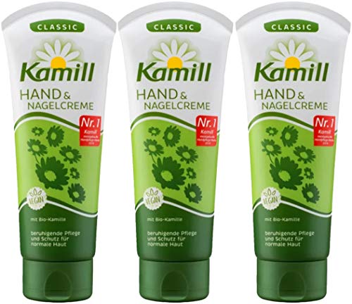 Kamill 3x100 ml Hand & Nail Cream CLASSIC with BIO Camomile and...