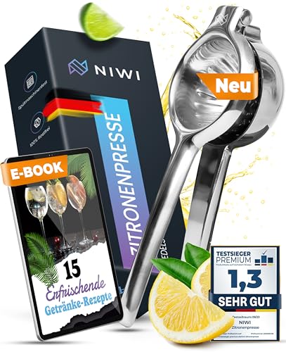 NIWI® Zitronenpresse Edelstahl - 100% Rostfrei &...