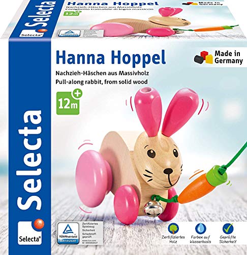 Selecta 62023 Hanna Hoppel, Nachzieh Hase, Schiebe-und...