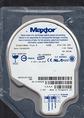 Maxtor 40GB ATA / IDE 3.5 133 HDD Festplatte 6E040L0 Code...